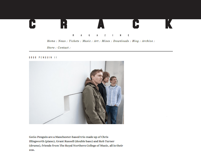 GoGo Penguin – Interview in Crack Magazine