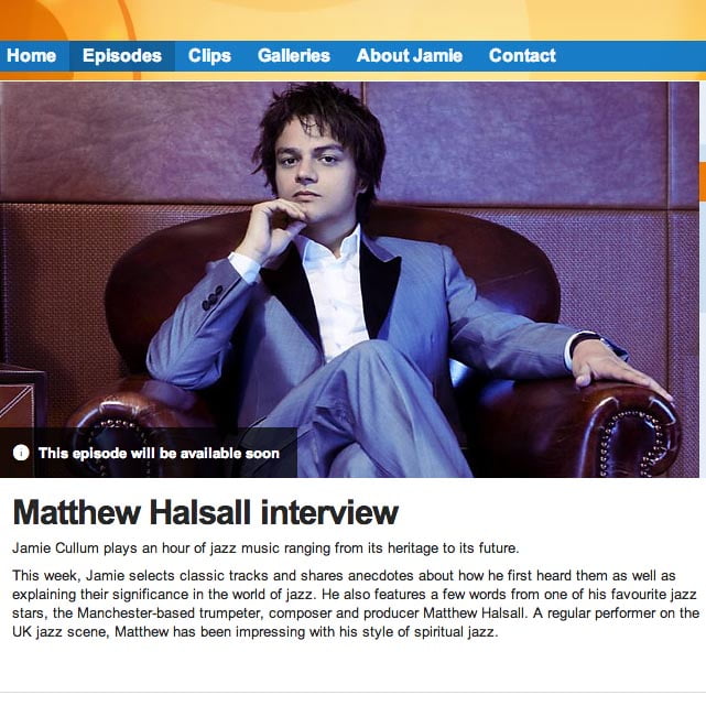 Matthew Halsall Jamie Cullum Interview BBC Radio 2